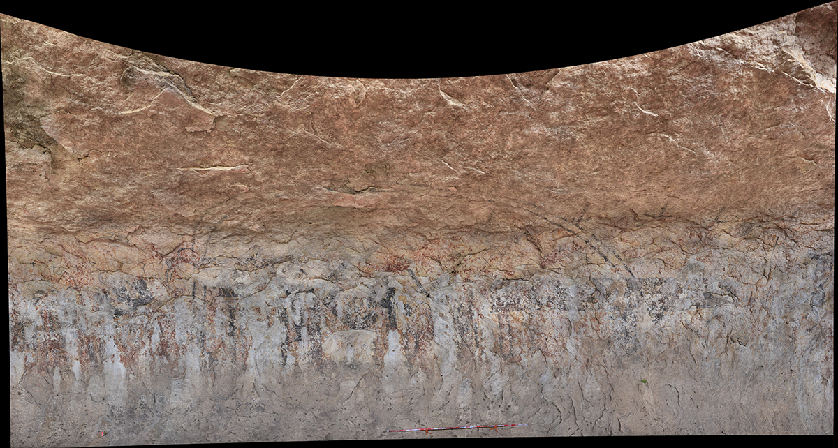 Gigapan image of the central pictograph panel at Satan Canyon Gallery.