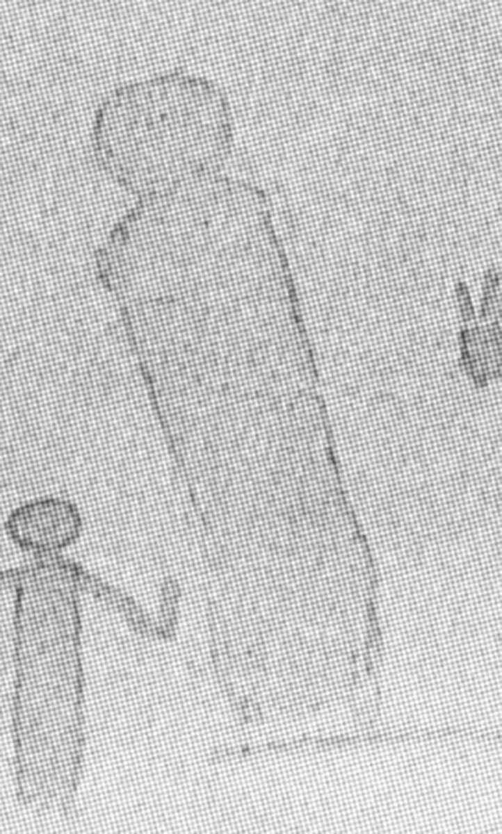 A rectangular-shaped enigmatic figure, presumably Red Monochrome, (Figure F) as illustrated by Kirkland.