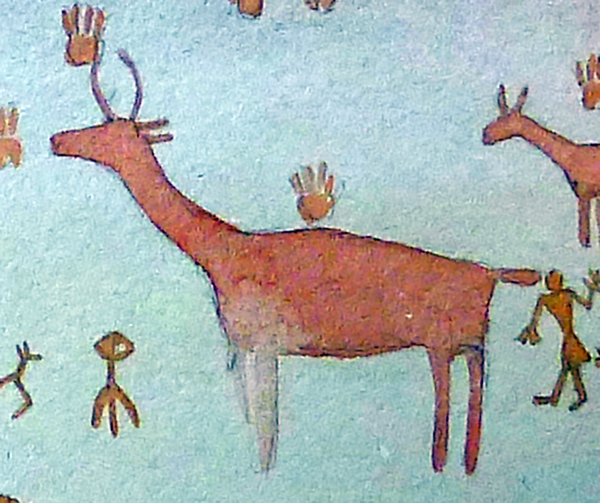 Large deer-like quadruped (Figure O) as illustrated by Kirkland.