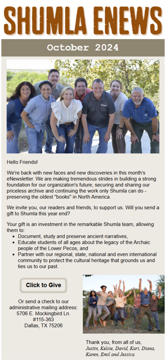 Shumla Monthly Newsletter